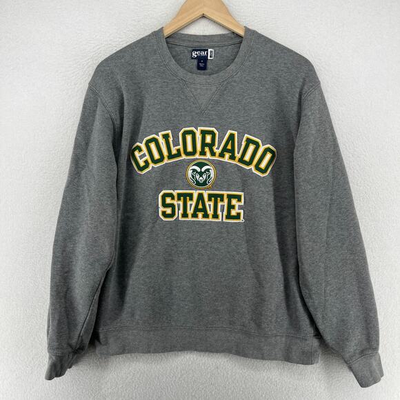 COLORADO STATE Sweatshirt Adult M RAMS University CO College Fleece Gray - Picture 2 of 15